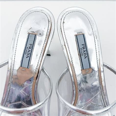 prada sandalen ebay|prada plexiglass sandals.